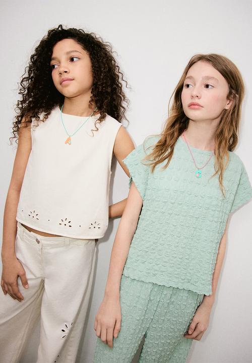 MANGO - T-Shirt DOTSET - Turquoise / Aqua