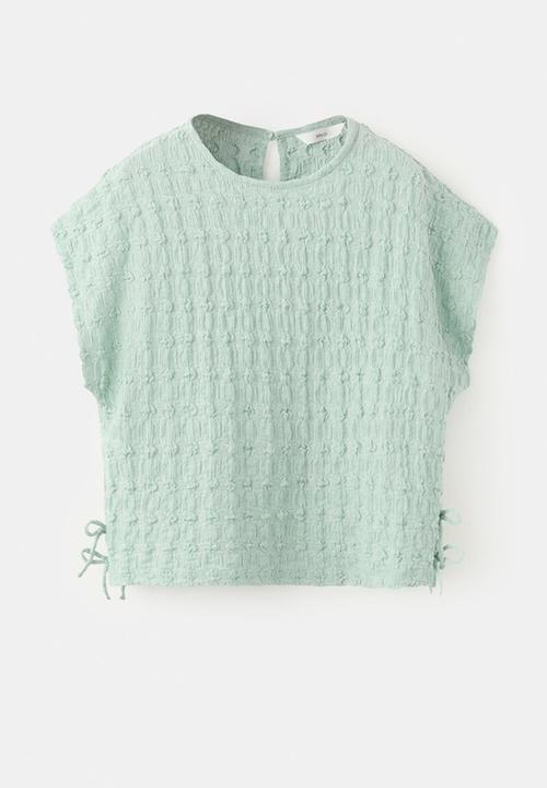 MANGO - T-Shirt DOTSET - Turquoise / Aqua