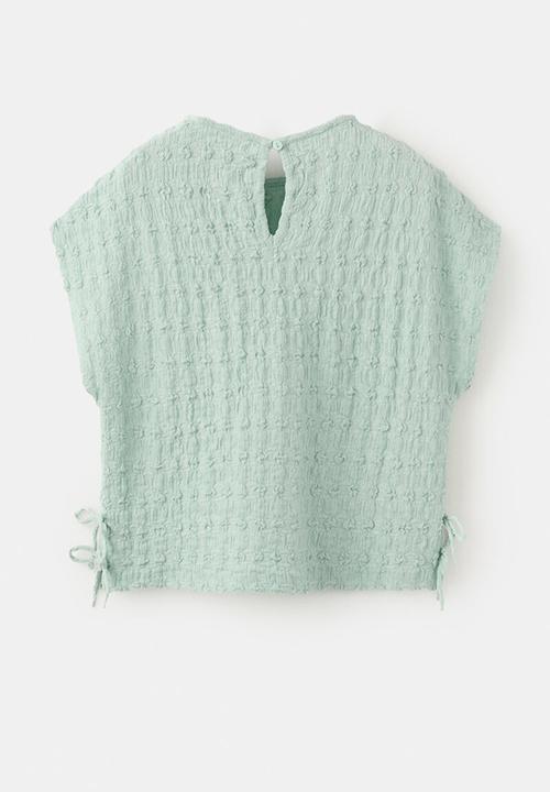 MANGO - T-Shirt DOTSET - Turquoise / Aqua