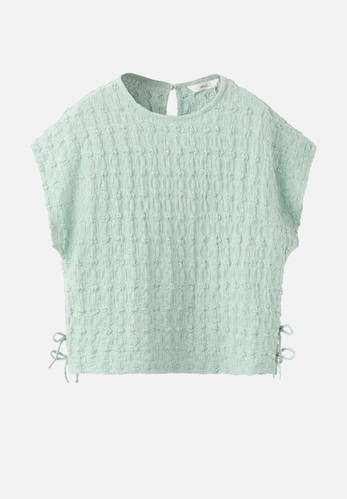 MANGO - T-Shirt DOTSET - Turquoise / Aqua