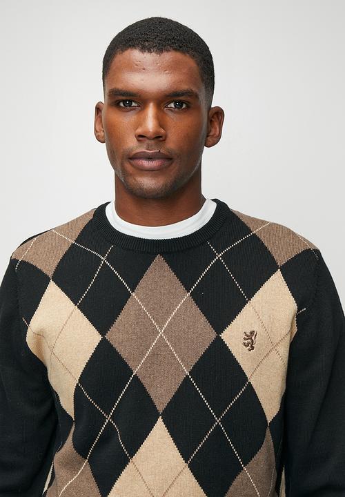 Pringle of Scotland - Paul Argyle Crew Knitwear - Black