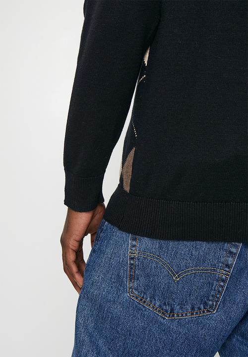 Pringle of Scotland - Paul Argyle Crew Knitwear - Black
