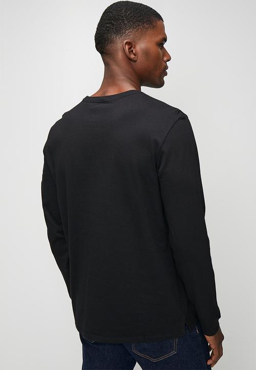 Pringle of Scotland - Ethan Embroidery Long Sleeve T-shirt - Black