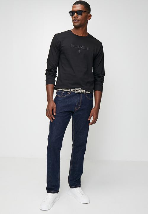 Pringle of Scotland - Ethan Embroidery Long Sleeve T-shirt - Black