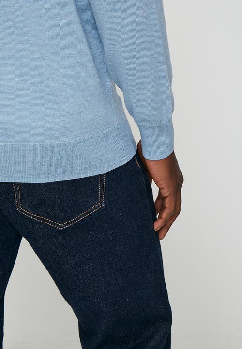 Pringle of Scotland - Ernie 1/4 Zip Merino Knitwear - Light Blue