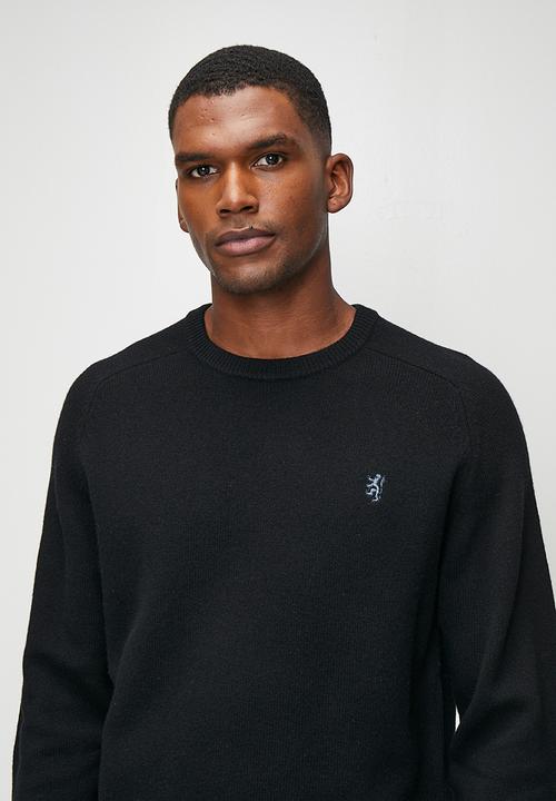 Pringle of Scotland - Johnson Long sleeve Lambswool Crew Sweater - Black
