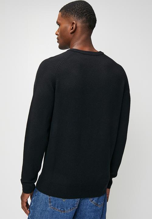 Pringle of Scotland - Johnson Long sleeve Lambswool Crew Sweater - Black