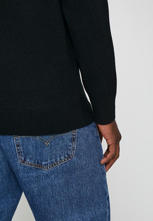 Pringle of Scotland - Johnson Long sleeve Lambswool Crew Sweater - Black