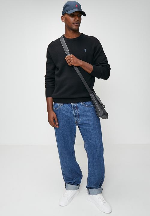 Pringle of Scotland - Johnson Long sleeve Lambswool Crew Sweater - Black