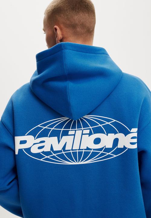 Cotton On - Box Fit Graphic Hoodie - Carolina Blue/Pavilione