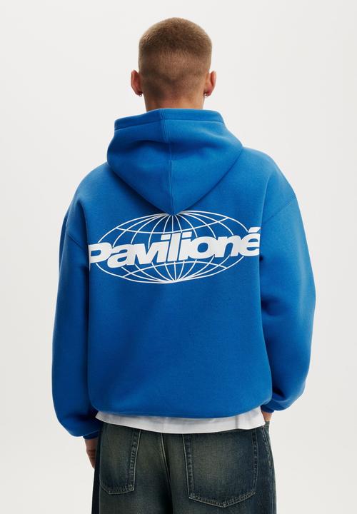 Box Fit Graphic Hoodie - Carolina Blue / Pavilione