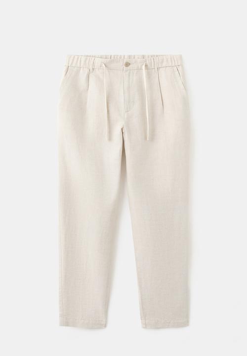MANGO - Trousers Romelino - Light Beige
