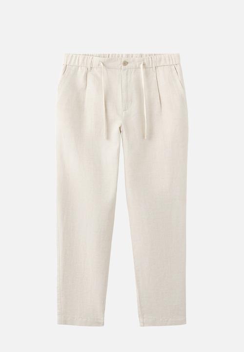MANGO - Trousers Romelino - Light Beige