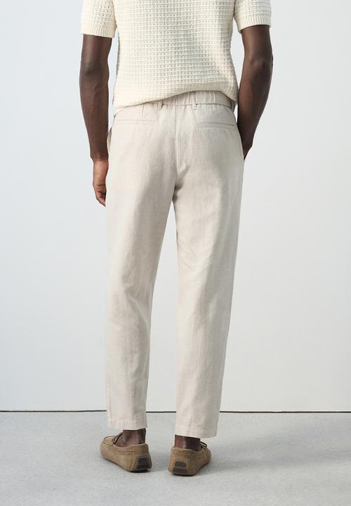 MANGO - Trousers Romelino - Light Beige