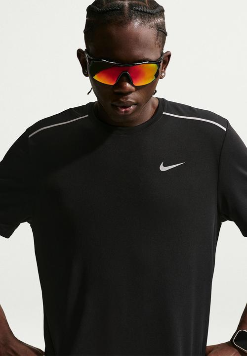 Nike - Miler  Dri-FIT Short-Sleeve Running Top  - Black/Reflective Silv