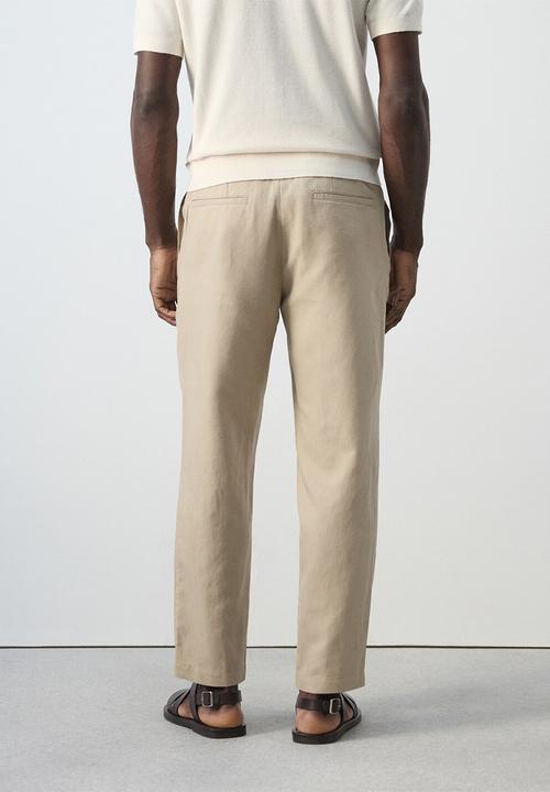 MANGO - Trousers Romelino - Beige
