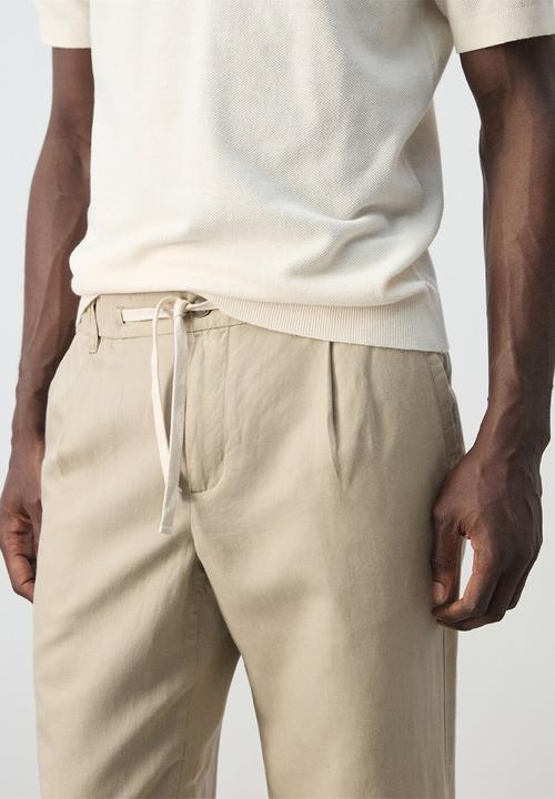 MANGO - Trousers Romelino - Beige
