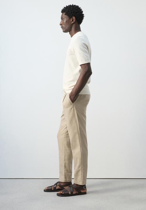 MANGO - Trousers Romelino - Beige