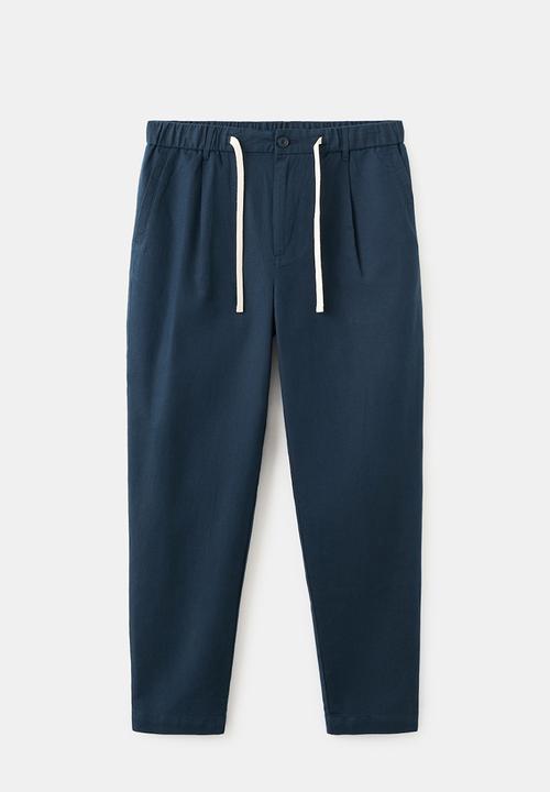 MANGO - Trousers Romelino - Navy