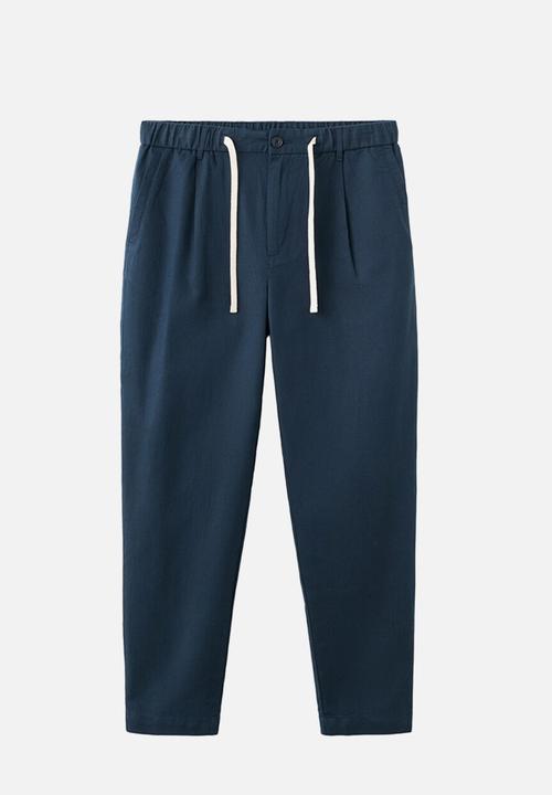 MANGO - Trousers Romelino - Navy