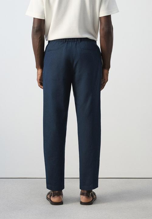 MANGO - Trousers Romelino - Navy