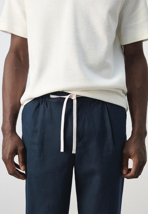 MANGO - Trousers Romelino - Navy