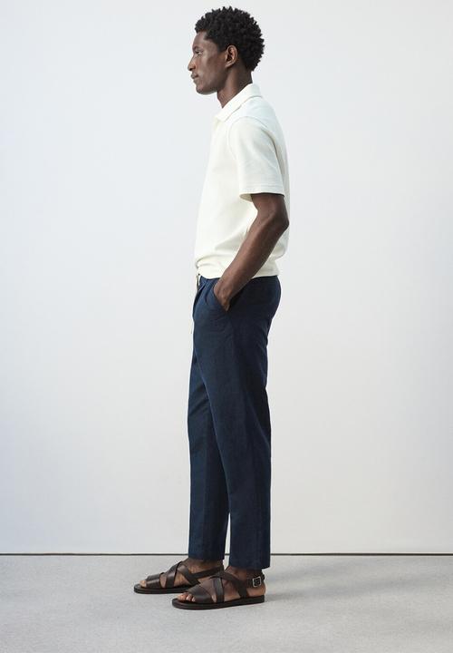 MANGO - Trousers Romelino - Navy