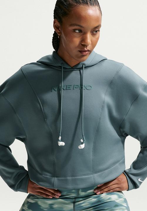 Nike - W Np Tf Hoodie Flc Gg - Mineral Slate/White