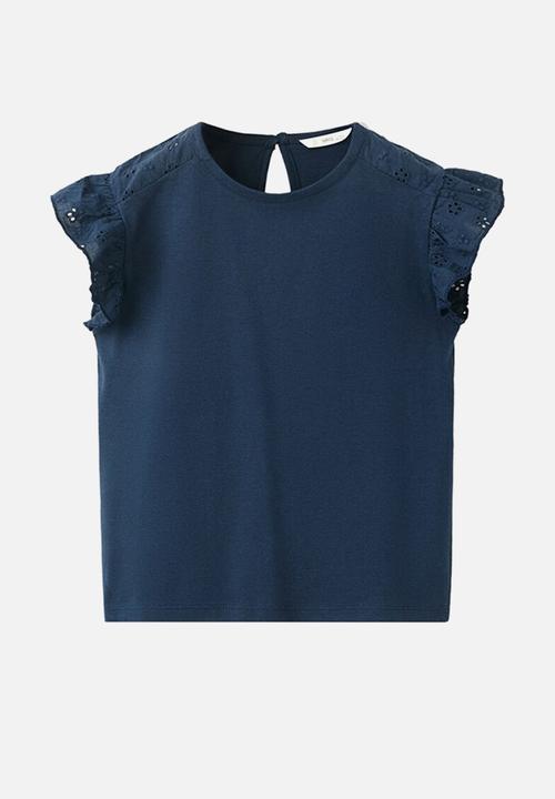 MANGO - T-Shirt DOBLE - Navy1