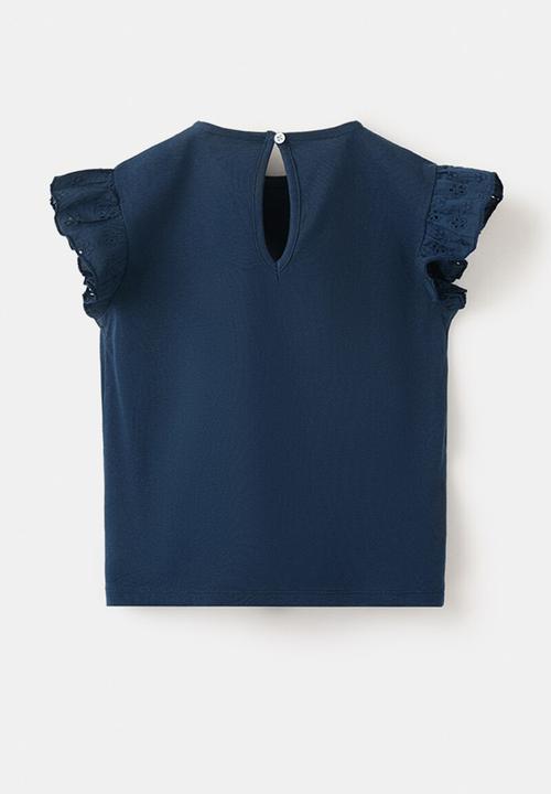 MANGO - T-Shirt DOBLE - Navy1
