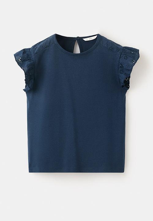 MANGO - T-Shirt DOBLE - Navy1