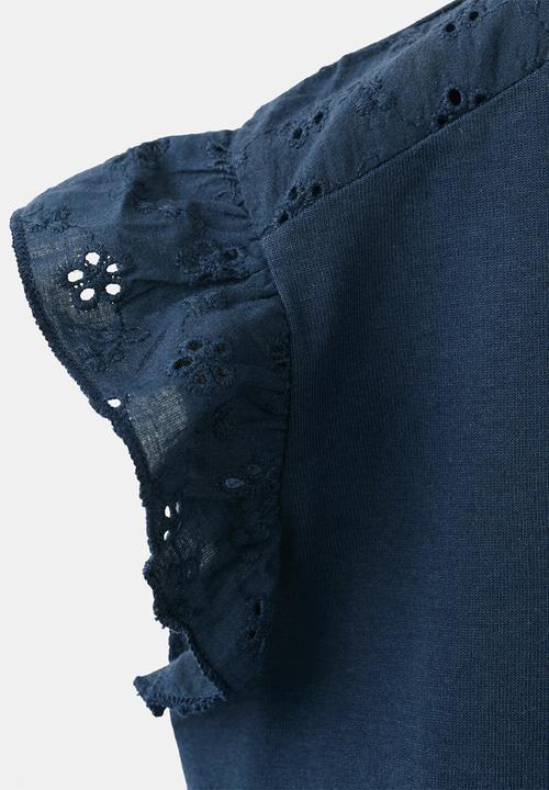 MANGO - T-Shirt DOBLE - Navy1