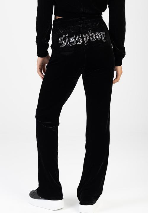 SISSY BOY - Juicy Velour Athleisure Tracksuit Pants - Black