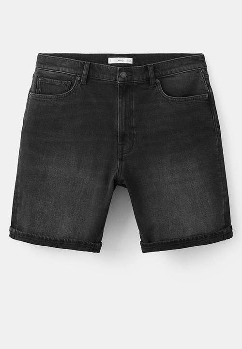 MANGO - Bermuda Shorts Rock - Black Denim