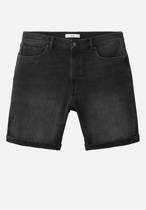 MANGO - Bermuda Shorts Rock - Black Denim