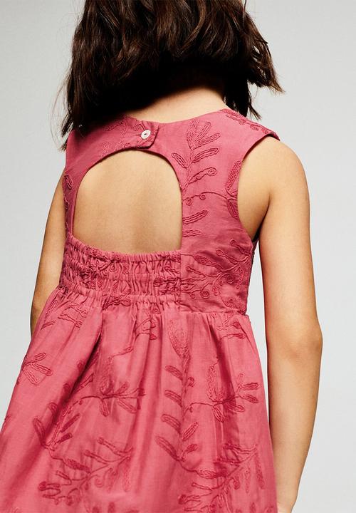 MANGO - Dress EIRA - Medium Red
