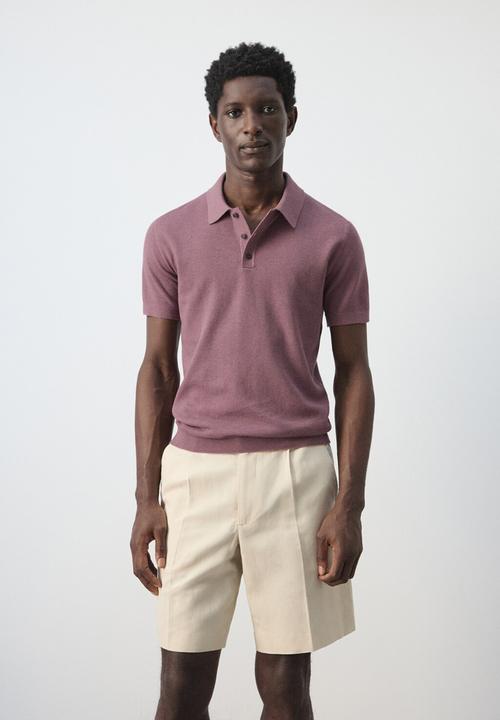 MANGO - Polo Shirt Andrew - Dark Purple