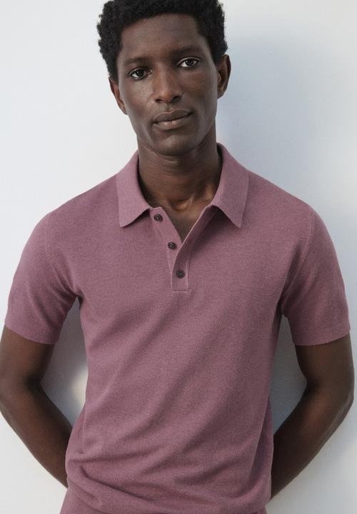 MANGO - Polo Shirt Andrew - Dark Purple
