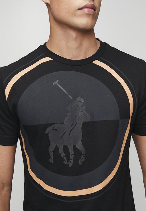 POLO - Damoyi Sport Short sleeve Flock Tee - Black