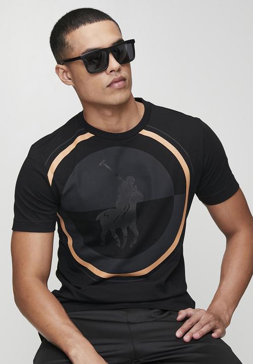 POLO - Damoyi Sport Short sleeve Flock Tee - Black