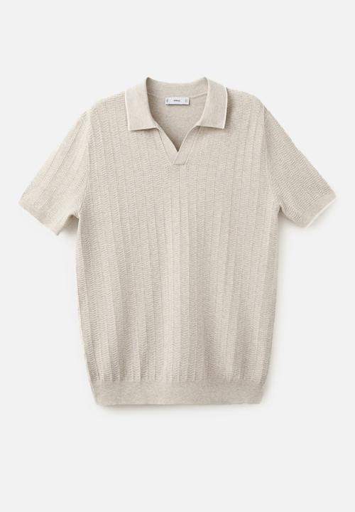 MANGO - Polo Shirt Tip - Sand