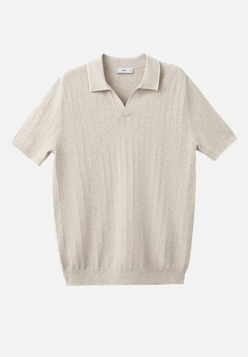 MANGO - Polo Shirt Tip - Sand