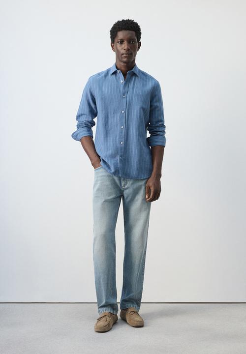 MANGO - Shirt Rug - Medium Blue