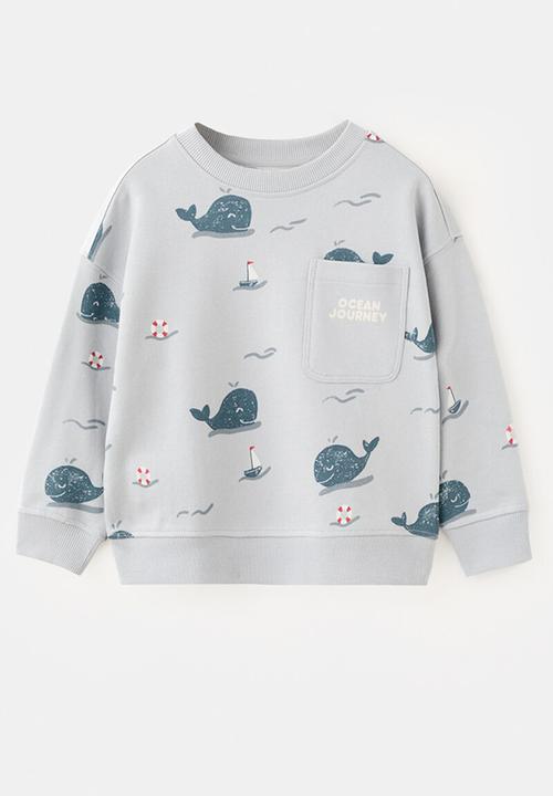 MANGO - Sweatshirt Fseaaop - Light/Pastel Blue