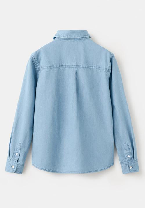 MANGO - Shirt Pacific - Open Blue