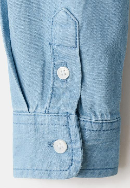 MANGO - Shirt Pacific - Open Blue