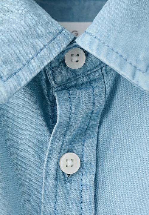 MANGO - Shirt Pacific - Open Blue