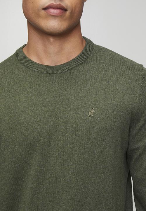POLO - Luke Essential Cotton Crew Long sleeve Knitwear - Fatigue