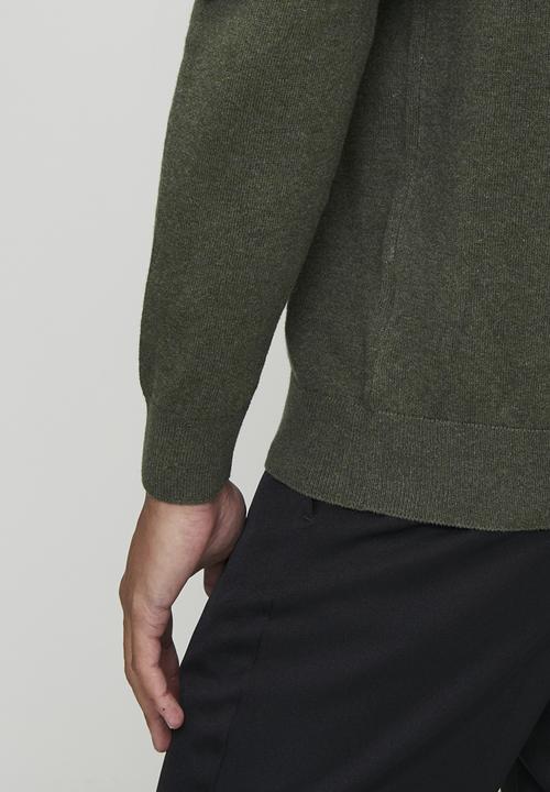 POLO - Luke Essential Cotton Crew Long sleeve Knitwear - Fatigue