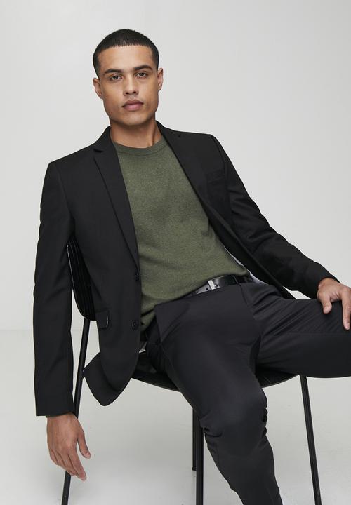 POLO - Luke Essential Cotton Crew Long sleeve Knitwear - Fatigue